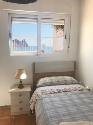 Cama o camas de una habitación en La Paloma, Chalet a pie de playa