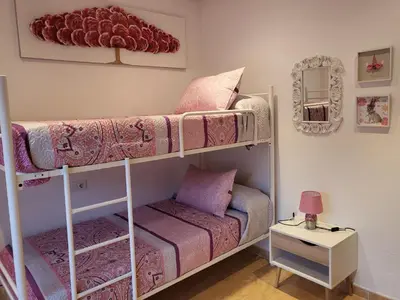 Cama o camas de una habitación en ¡Precioso apartamento con fantásticas vistas en Al-Andalus Thalassa!