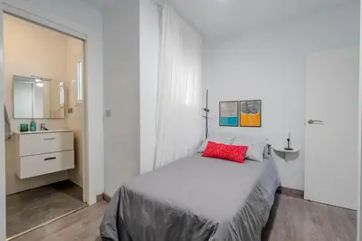 Cama o camas de una habitación en Casa Centro Histórico Almería - Jayrán