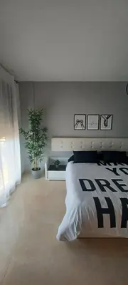 Cama o camas de una habitación en Sunset Apartment Aguadulce