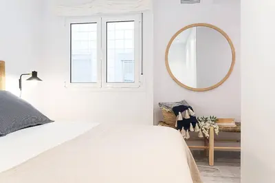 Cama o camas de una habitación en Apartamento Puerto deportivo