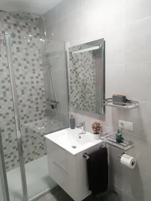 Un baño de Piso agradable cerca de la playa