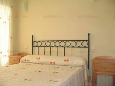 Cama o camas de una habitación en Vera Playa 2 hab 2 WC parking AA, Wifi, padel piscina climatizada y verano Lomas de mar