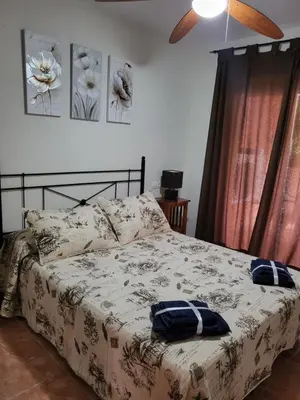 Cama o camas de una habitación en ¡Bajo extraordinario con vistas a la piscina y terraza!