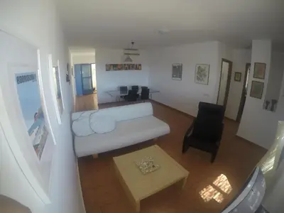 Cama o camas de una habitación en Apartamento en las Negras, a 1 minuto de la playa
