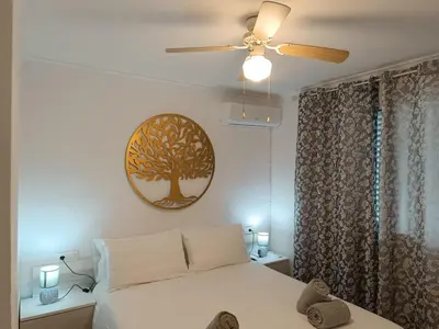 Cama o camas de una habitación en Vera Natura Apartamento Anima