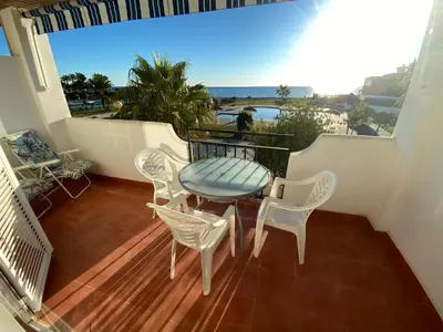 Un balcón o terraza de Natura World Sea view Vera Playa