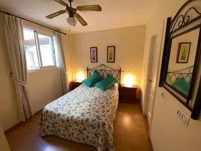 Cama o camas de una habitación en Natura World Sea view Vera Playa