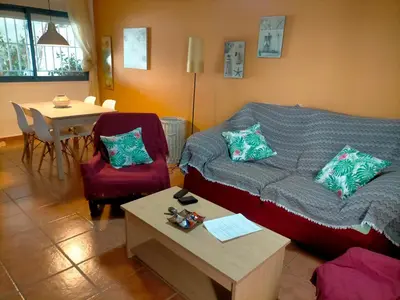 Zona de estar de Apartamento con encanto, terraza y parking cubierto