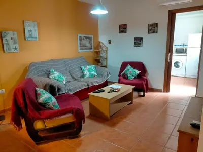 Zona de estar de Apartamento con encanto, terraza y parking cubierto