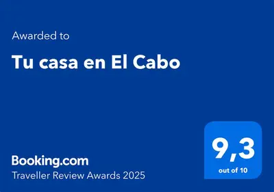 Certificado, premio, señal o documento que está expuesto en Tu casa en El Cabo