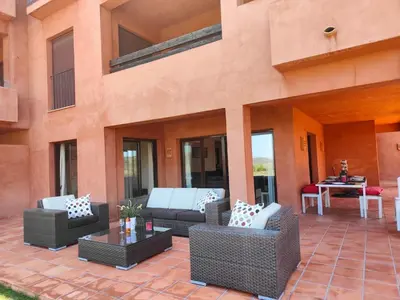 Zona de estar de Golf & Spa resort with new big luxery appartement