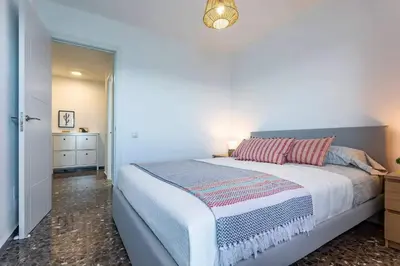 Cama o camas de una habitación en Apartamento El Palmer