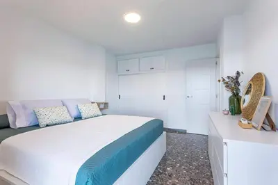 Cama o camas de una habitación en Apartamento El Palmer