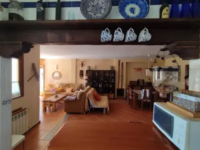 Zona de estar de La Launa apartamento rural