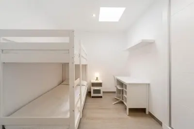Cama o camas de una habitación en Bungalow Club Aguadulce 1