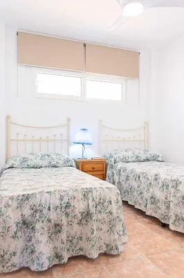 Cama o camas de una habitación en Casa Playa Bonita Primera linea de playa