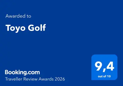 Certificado, premio, señal o documento que está expuesto en Toyo Golf
