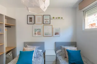 Zona de estar de Apartamento Catania en Aguadulce con vistas al mar