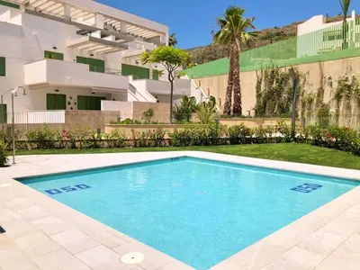 Piscina en o cerca de Apartamento en Mojácar en 1° línea de playa