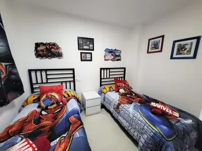 Cama o camas de una habitación en Marvel Apartment with Pool near Playa Vera