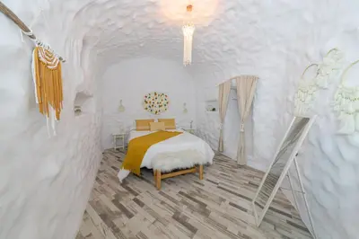Cama o camas de una habitación en Complejo Cuevas Otto