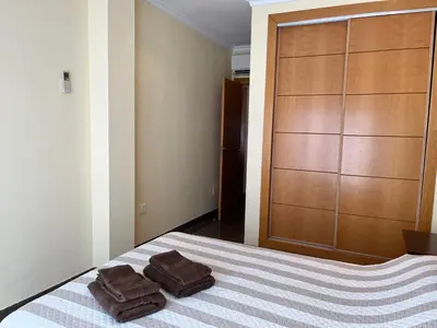 Cama o camas de una habitación en Casa Ana Vera Playa