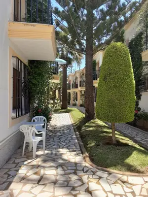 Jardín al aire libre en Casa sol y mar