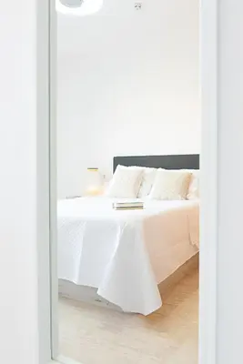 Cama o camas de una habitación en Salinas Mar y Playa