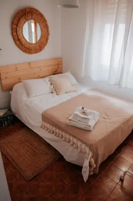 Cama o camas de una habitación en Aquí Ahora San José