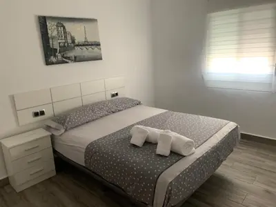 Cama o camas de una habitación en Casa Retamica