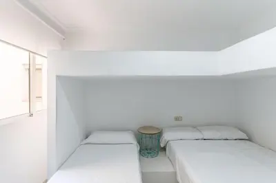 Cama o camas de una habitación en Expoholidays - Puerto Aguadulce (Av Carlos III 432 3ºI)