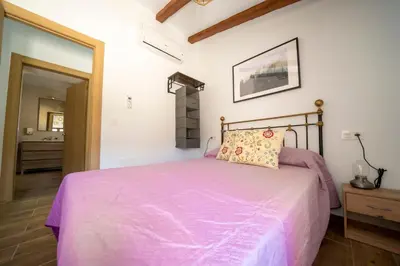 Cama o camas de una habitación en Cortijo El Chopo Almería