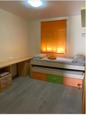 Cama o camas de una habitación en Adosado cerca de la playa y club de buceo con piscina en calabardina, Aguilas