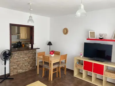 Una televisión o centro de entretenimiento en Apartamento Las Chumberas