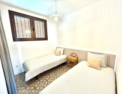 Cama o camas de una habitación en SOL Aguadulce