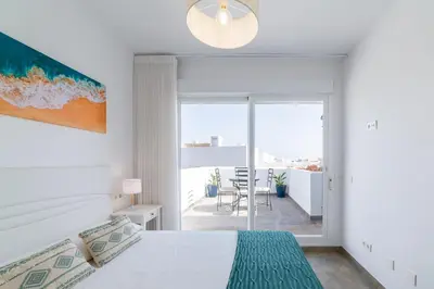 Cama o camas de una habitación en El balcón del Cabo