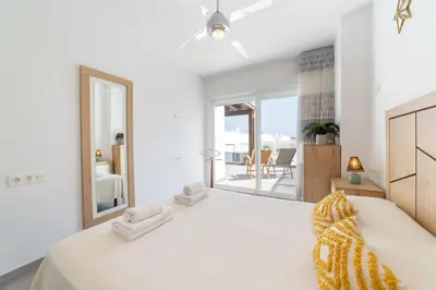 Cama o camas de una habitación en El balcón del Cabo