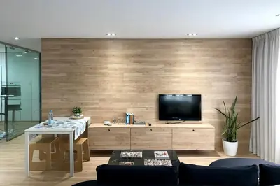 Una televisión o centro de entretenimiento en Al_reparo Home Beach _ Adra