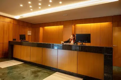 El vestíbulo o zona de recepción de Vértice Indalo Almería