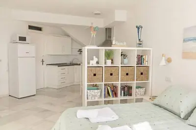 Una cocina o zona de cocina en Orilla playa aguadulce