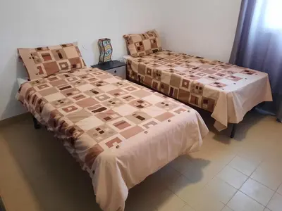 Cama o camas de una habitación en Apartamento El Palmeral Mojacar Rob