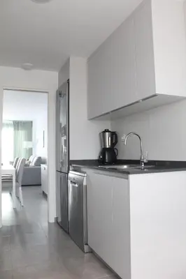 Una cocina o zona de cocina en Apartamento El Sueño Mojácar 1ª Línea de playa