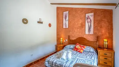 Cama o camas de una habitación en Cortijo El Descanso Vélez Rubio by Ruralidays