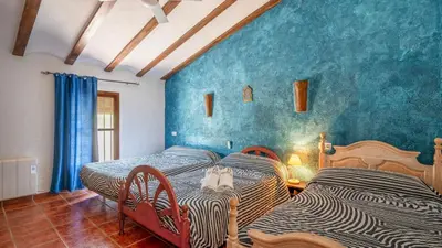 Cama o camas de una habitación en Cortijo El Descanso Vélez Rubio by Ruralidays