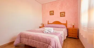 Cama o camas de una habitación en Apartamento La Pergola Cabo de Gata