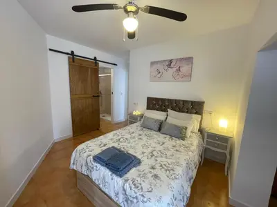 Cama o camas de una habitación en Piso Luna