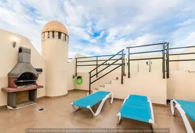 Un balcón o terraza de Duplex PARAISO VERA Playa PISCINA PRIVADA