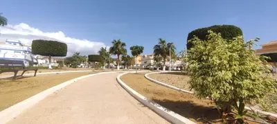 Jardín al aire libre en Villa Terreros