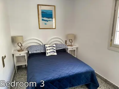 Cama o camas de una habitación en Large Villa private pool and garden near beach